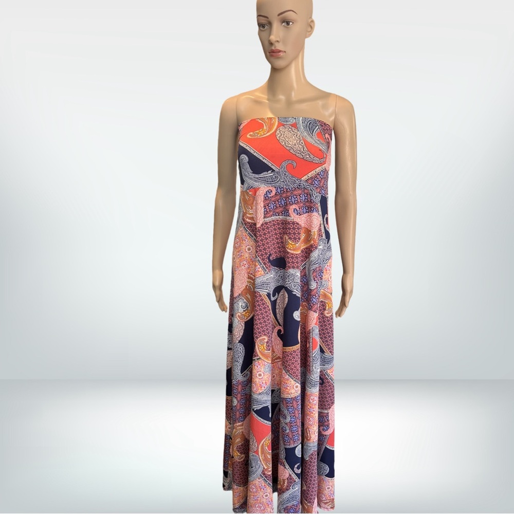 Artizan by Robin Barre Stretch Jersey strapless Maxi Dress NWOT. M